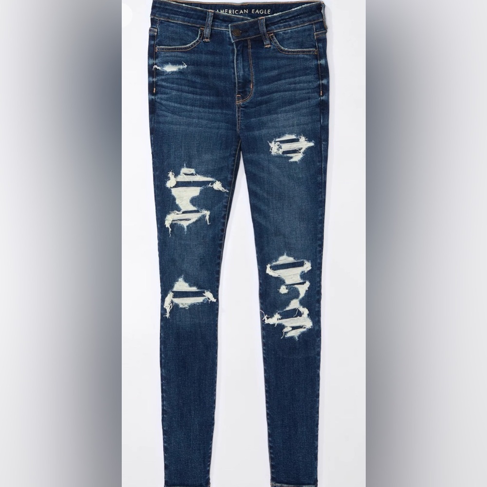 American Eagle Outfitters High Rise Jeans - Dark Blue